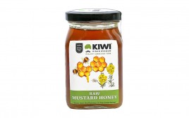 Kiwi Kisan Window Raw Mustard Honey   Glass Jar  250 grams